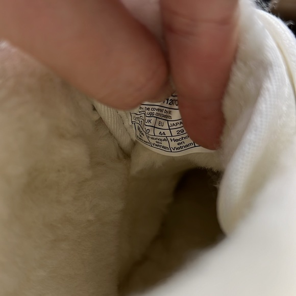 NWT Ugg Neumel Chopd Boots Chukka Shoes White Black Wool Fur Mens Size 11 - Picture 9 of 15